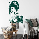 Wallsticker Geisha portræt
