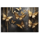 Leinwandbild Goldene Schmetterlinge