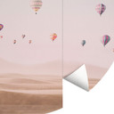 Fototapeta Sisi & Seb - balon na ogrzane powietrze - okrągła - tapeta flizelinowa/tapeta flizelinowa