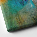 Cuadro Lienzo Abstracto - Luz urbana en azul y naranja - Schmucker - Cuadrado