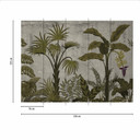JungleConcret1 tapet i grågrøn - non-woven tapet Designwalls 2 - 2,55 x 3,5 m
