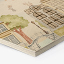 Hexagon Houten Wanddecoratie Katten over de Daken - Oliver Robins