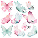 Sticker mural Kvilis - Essaim de papillons