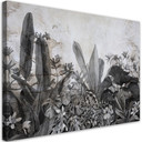 Canvasbillede, Jungle blade beton grå