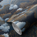 Vliestapete GOLDEN GROVE Elle Decoration 4, blau