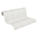 Zrównoważona tapeta w kratę - tapeta wiejska w kratę z włókniny A.S. Création Grey 386644