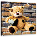 Canvasbillede, bamse med hjerte