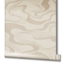 grafisk tapet, non-woven tapet Kumano beige
