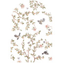 Wallsticker rundbue vægpanel rosenbusk med fugle - Kikki Belle - bred