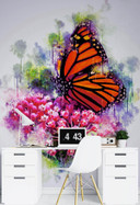 Fototapete, Schmetterling auf einer Blume