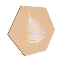 Hexagon Dibond Silhuet af bregneblad - 1X Studio