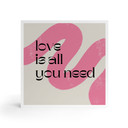Billede af træ til at sætte op - Love is all you need - Volfova - 15x15 cm