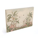 Obraz drewniany Tropikalna idylla z niebieskim kolibrem - Bloomery Decor