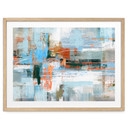 Poster Gioco di Colori Astratto Blu Arancione - Cheney