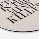 Vægcirkel Filmcitat fra Dune - Fear is the Mind-Killer – print på aluminium (Alu-Dibond)