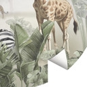 Fotobehang jungle dieren op Afmeting - Ms Tiff - Rond - Zelfklevend/niet-geweven