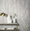blomstertapet, non-woven Naturlig Opulens i grå