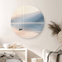 Tableau sur verre Davidsson - Lac et montagnes en harmonie pittoresque
