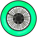 Deckenleuchte Levin, schwarz, 13,7 x 48,5 cm, Deckenventilator mit LED