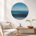 Wandbild Rotko Veil - Blauer Horizont - Sir Edward x Grigory Gladarev - Alu-Dibond Rund
