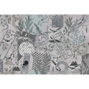 Fotomural Paredes de Patel 3 Bird`S Playground 1 gris, verde, negro