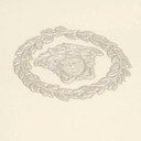 Tapeta z włókniny Versace I Love Baroque Medusa Circles Grey White luksusowa
