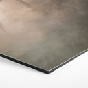 Wanddecoratie Bosmagie in de ochtendnevel Beige - Ms Tiff - Alu-Dibond