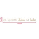 Wanddeko Spruch Die geheime Zutat ist Liebe - Pappelholz