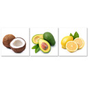3 stykke lærredstryk, Naturfrugter
