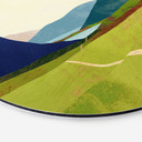 Wanddecoratie Zomerwandeling bij het bergmeer - Rivers - Alu-Dibond Rond