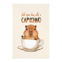 Obraz tkaniny Capybara w kolorze kawowym - Capychino