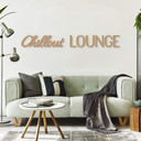 Drewniane litery MDF natura - liternictwo nowoczesne Chillout Lounge