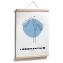 Personalisierbares Poster Monatsblume Januar