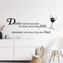 Wandtattoo Denke nicht so oft an...