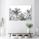 Canvasbillede, grå palmeblade planter