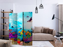 Screen room divider - Underwater fun, 3-delt