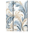 Paravent, Raumteiler freistehend, Trennwand - Baroque Ornaments in Light Creamy Blue Colors