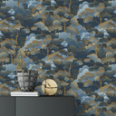 Vliestapete GOLDEN GROVE Elle Decoration 4, blau