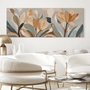 Tableau Emil's Bloom - Fleurs Abstraites - Sir Edward x Grigory Gladarev - Alu-Dibond Panorama