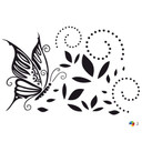Sticker mural - Vrille de fleurs 5 (bicolore)