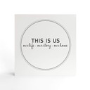 Billede af træ til at sætte op - This is us - 15x15 cm
