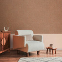 brun beige landhus tapet - fleece tapet stue - blomstret tapet soveværelse gang