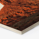 Tableau sur bois Hexagon Formation rocheuse à Monument Valley - Hugonnard