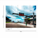 Fototapeta Car RaceTrack w kolorze niebieskim i białym - włóknina Designwalls 2 - 2,55 x 3,5 m