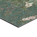 Billede af påfugl i tropisk have på mosaik - Bloomery Decor – print på aluminium (Alu-Dibond)