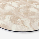 Billede af palmer i junglen beige - Bloomery Decor - rund – print på aluminium (Alu-Dibond)