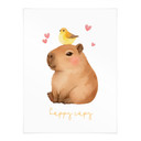 Plakat dla dzieci - Kapibara z ptakiem - Happy Capy