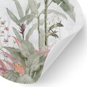 Naklejka na ścianę Tropikalna idylla z niebieskim kolibrem - Bloomery Decor - Okrągła