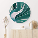 Tableau sur alu-Dibond rond Wechsler - Agave à la lumière du matin