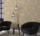 Vliestapete Blumen Floral Klassisch, Natur in Beige 